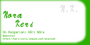 nora keri business card